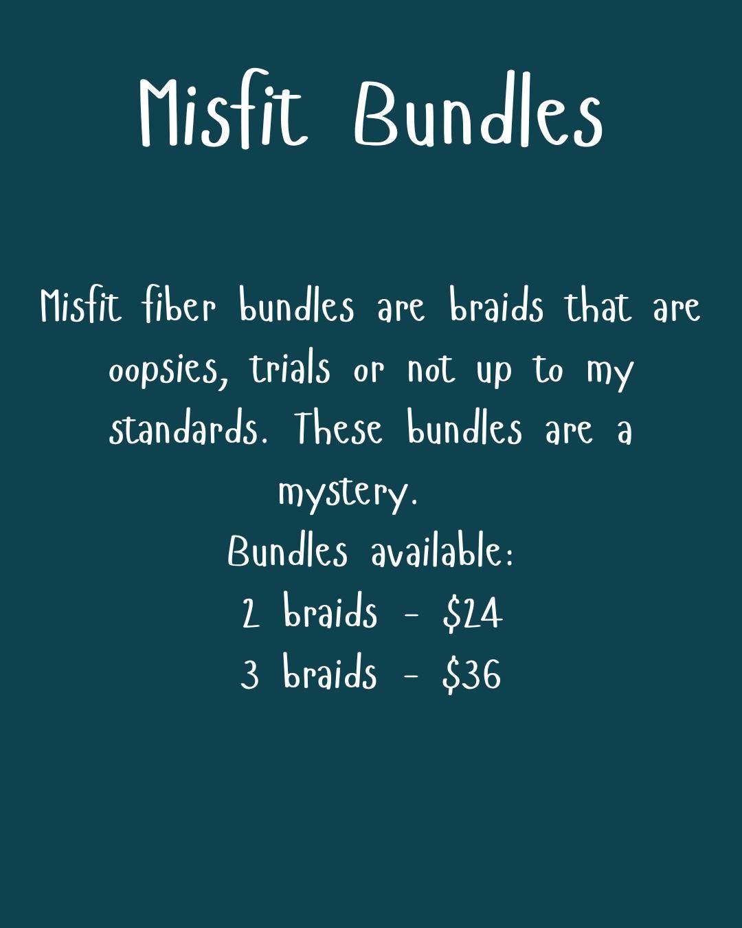 Misfit Fiber Bundles/Hand dyed Fiber bundles/Oopsies Fiber