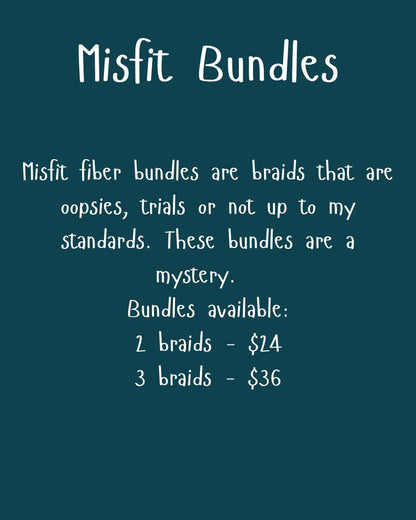 Misfit Fiber Bundles/Hand dyed Fiber bundles/Oopsies Fiber