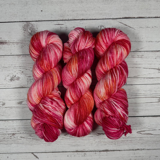 Pink and Darker Pink/Dyed to order