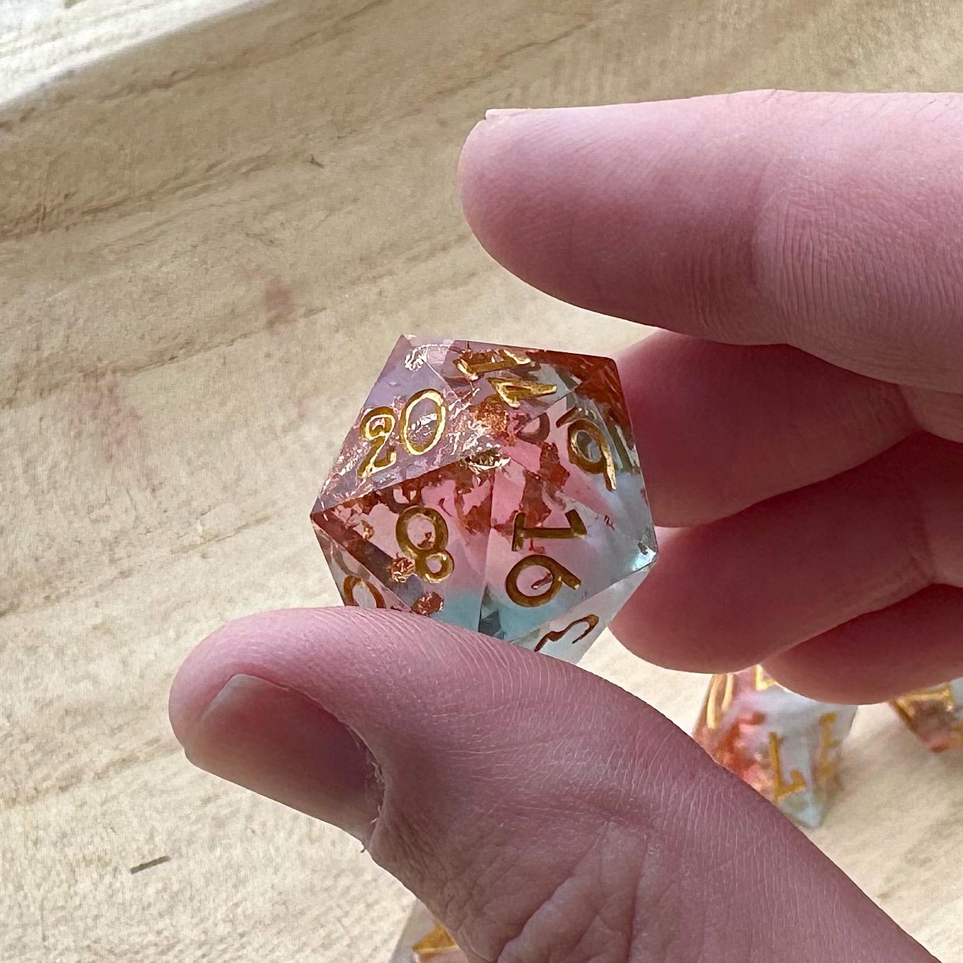 Sun Reflections handmade dice/made to order