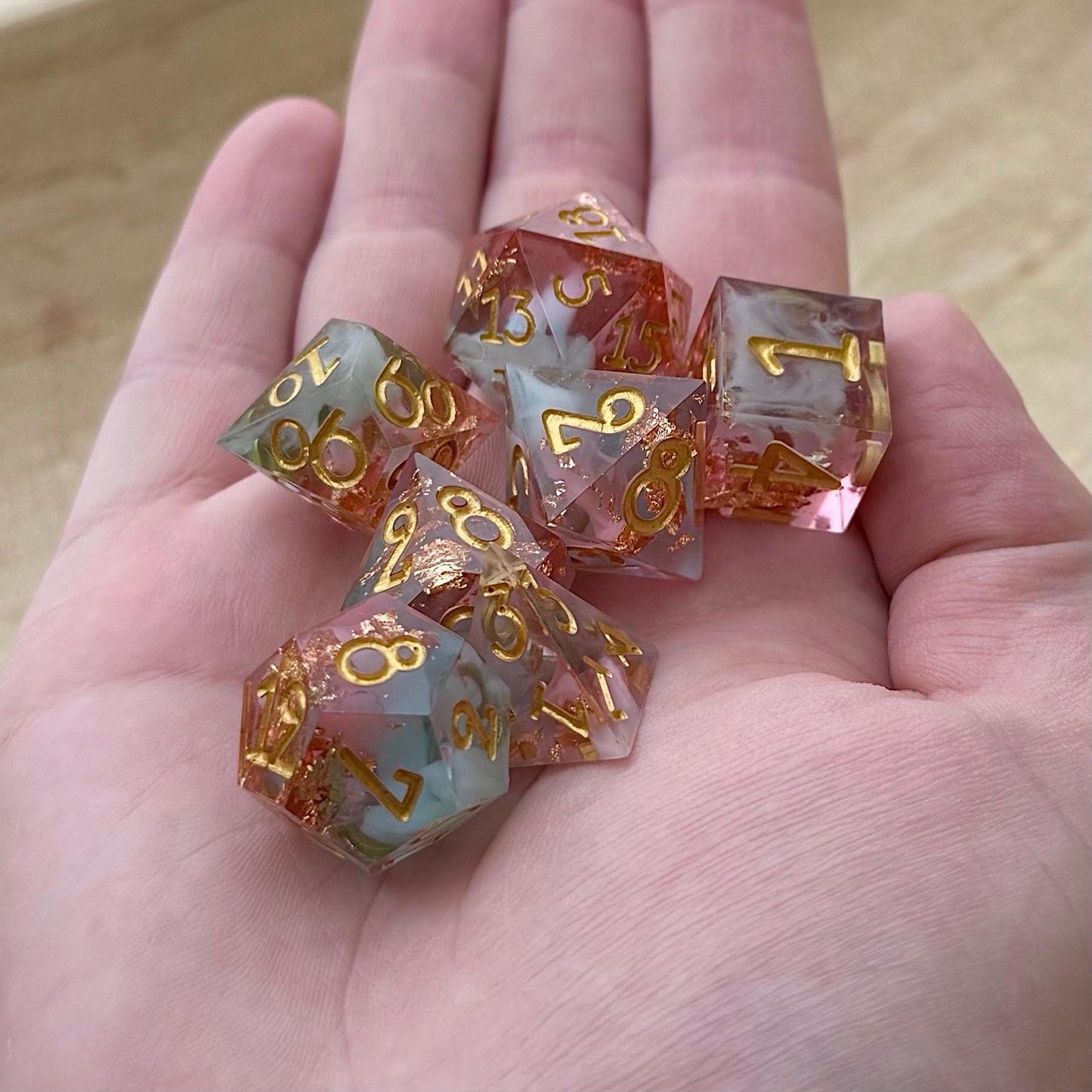 Sun Reflections handmade dice/made to order